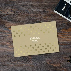 Great Papers! Kraft Foil Thank You Note Card and Envelope, 4.875" x 3.375" (folded), 50 Count