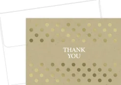 Great Papers! Kraft Foil Thank You Note Card and Envelope, 4.875" x 3.375" (folded), 50 Count