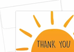 Great Papers! Note Card and Envelopes, Thank You, Rise 'N Shine, 4.875" x 3.375"(folded), 25 count