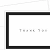 Great Papers! Note Card and White Envelopes, Thank You, Tuxedo Black, 4.875" x 3.375"(folded), 50 count