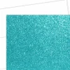 Great Papers! Note Card and White Envelopes, Teal Glitter, 4.875" x 3.375"(folded), 15 count