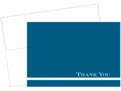 Great Papers! Note Card and White Envelopes, Thank You, Midnight Blue, 4.875" x 3.375"(folded), 24 count