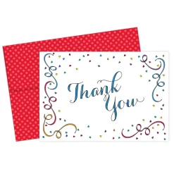 Great Papers! Party Elements Thank You Note Card and Envelope, 4.875" x 3.375" (folded), 20 count (2013332PK2)