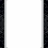 Great Papers! Stationery Letterhead, Black and Silver Scrolls, 8.5" x 11", Printer Compatible, 80 sheets