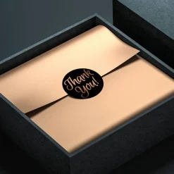Great Papers! Thank You Black with Copper Foil Sticker Seal Roll, 1", 250 count