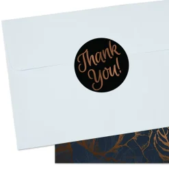 Great Papers! Thank You Black with Copper Foil Sticker Seal Roll, 1
