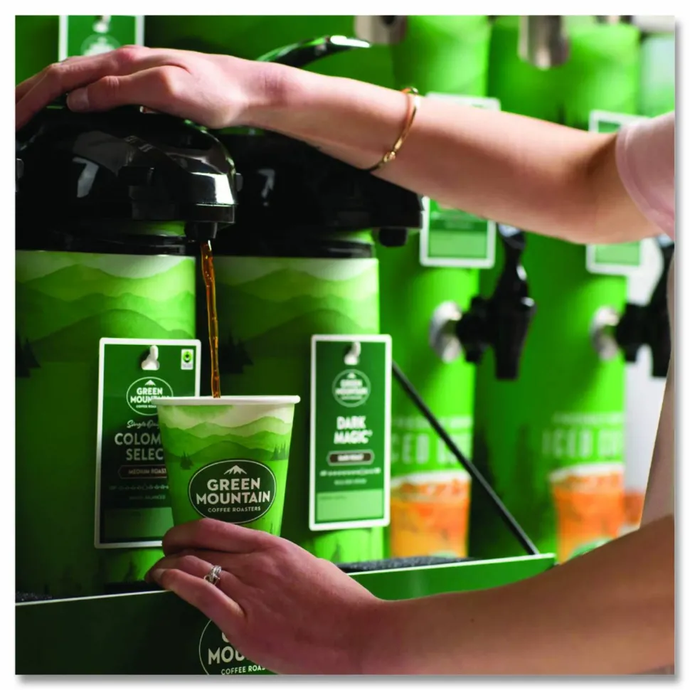 Green Mountain Coffee Paper Hot Cups, 12 oz, Green Mountain Design, 1,000/Carton