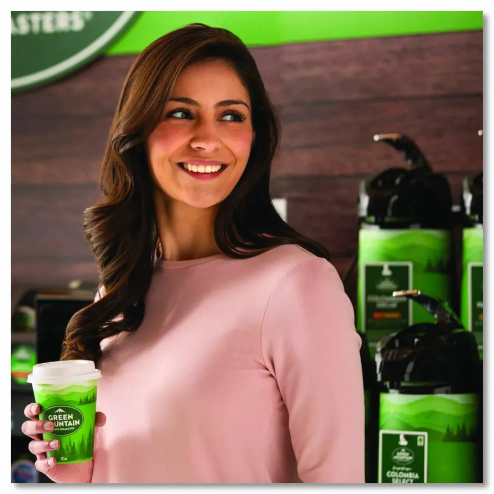 Green Mountain Coffee Paper Hot Cups, 12 oz, Green Mountain Design, 1,000/Carton