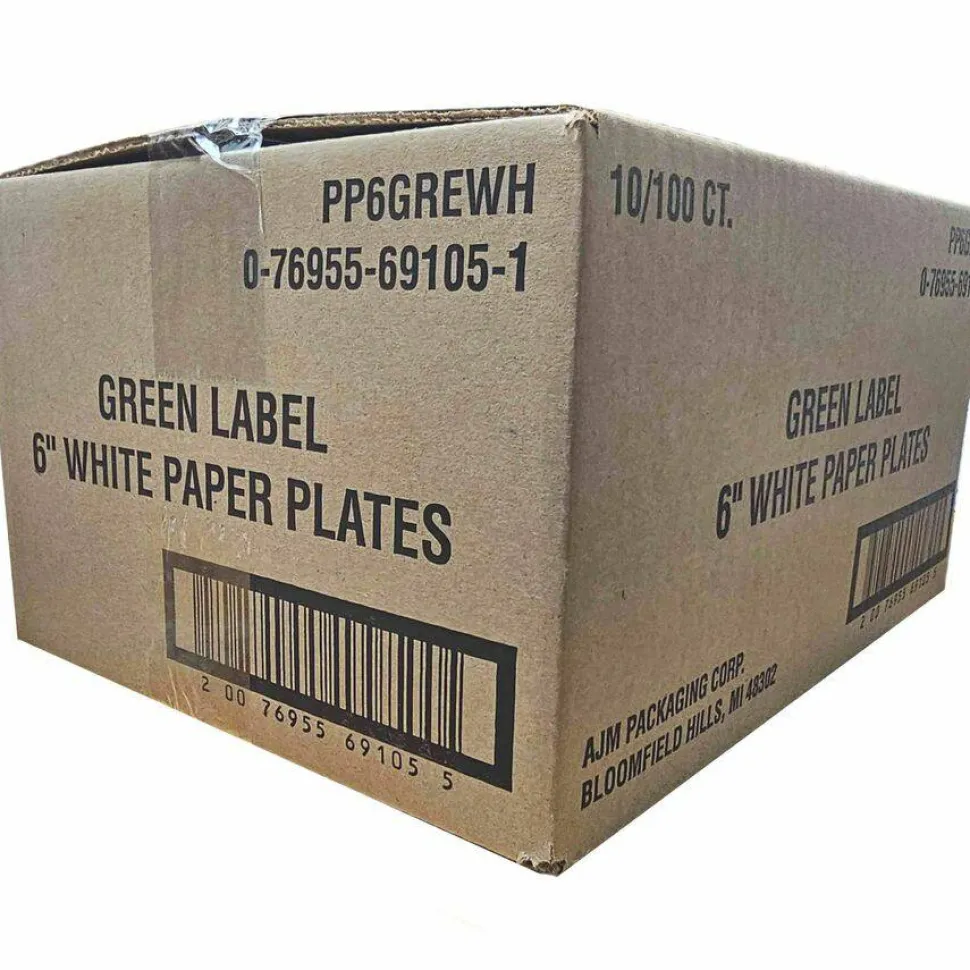 Green Label 9" Green Label Economy Paper Plates