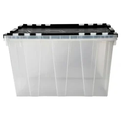 Greenmade Flip-Top Lid Tote, 12 Gallons, Black/Frost