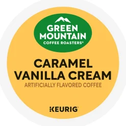 Green Mountain Coffee Caramel Vanilla Cream Coffee K-Cup Pods, Light Roast, Box Of 48 Pods