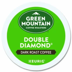 Green Mountain Coffee Double Black Diamond Coffee K-Cups, Dark Roast, 96/Carton