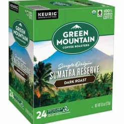 Green Mountain Coffee Fair Trade Organic Sumatran Extra Bold Coffee K-Cups, 24/Box
