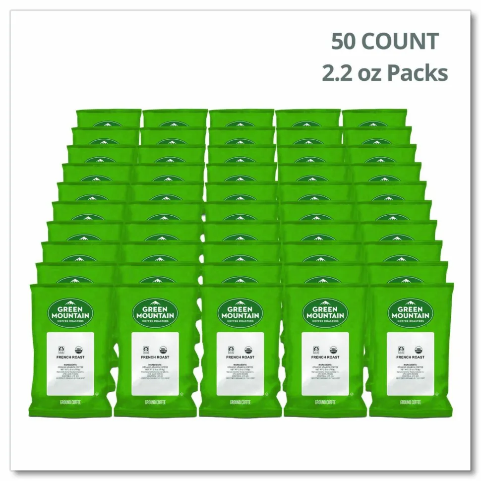 Green Mountain Coffee Fraction Packs, French Roast, Dark Roast, 2.2 oz, 50 Fraction Packs