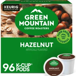 Green Mountain Coffee Hazelnut Coffee K-Cups, Light Roast, 96/Carton