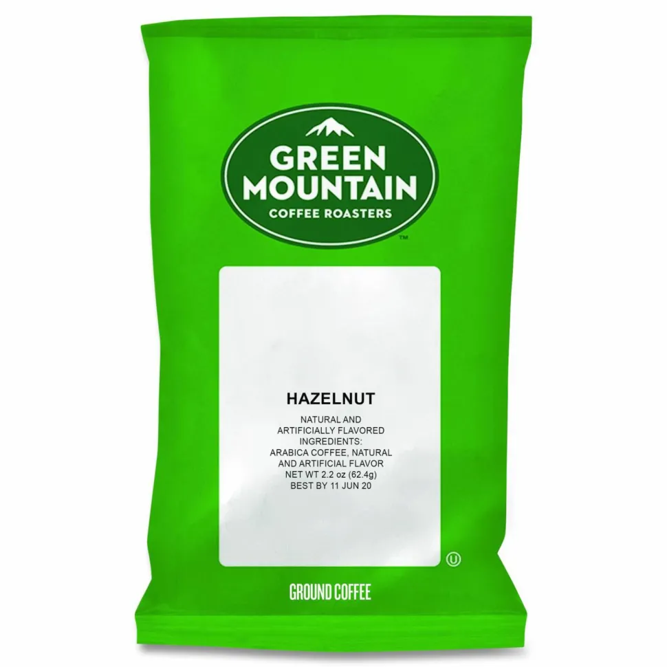 Green Mountain Coffee Hazelnut Coffee Fraction Packs, Each Pack Makes 8 Cups, 50 Packs/Carton
