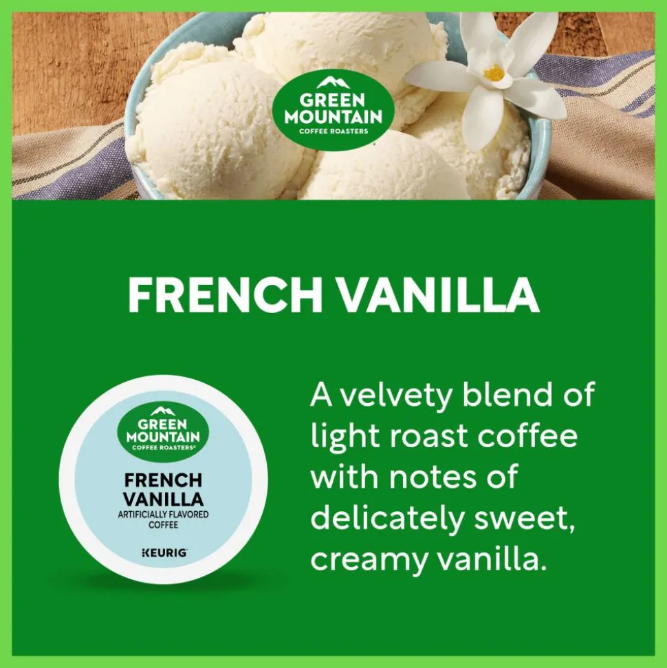 Green Mountain Coffee K-Cups, French Vanilla, Light Roast, 96 K-Cups