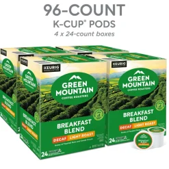 Green Mountain Coffee Roasters Single-Serve Coffee K-Cup, Breakfast Blend, 96 Count (4 Packs of 24)