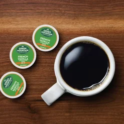 Green Mountain Coffee Roasters French Vanilla Decaf Keurig Single-Serve K-Cup Pods, Light Roast Coffee, 24 Pods Per Pack, Case Of 4 Packs