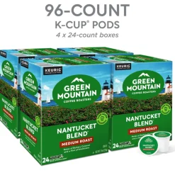 Green Mountain Coffee Roasters Nantucket Blend Keurig Single-Serve K-Cup Pods, Medium Roast, 96 Count, 4 Boxes of 24