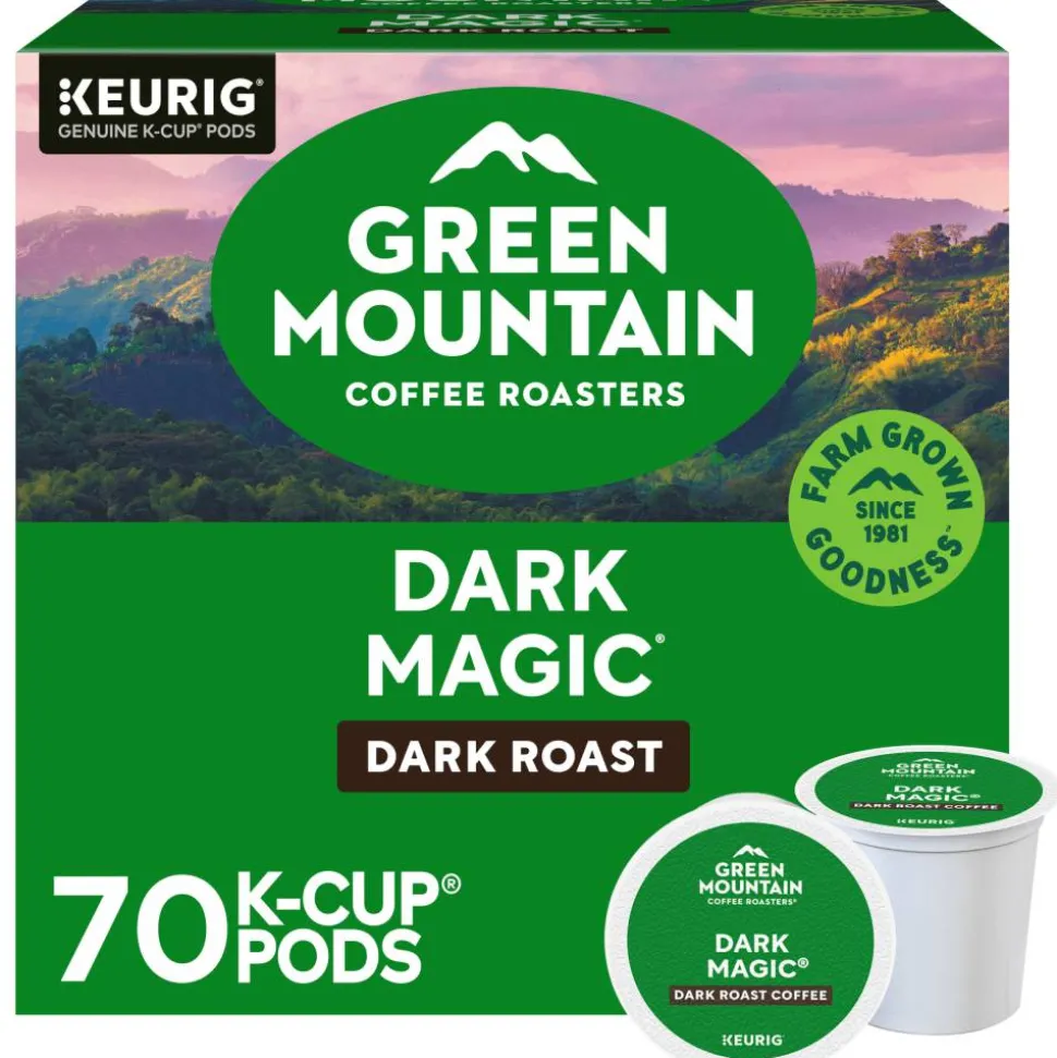 Green Mountain Coffee Roasters Dark Magic Keurig Single-Serve K-Cup Pods, Dark Roast Coffee 70 Count