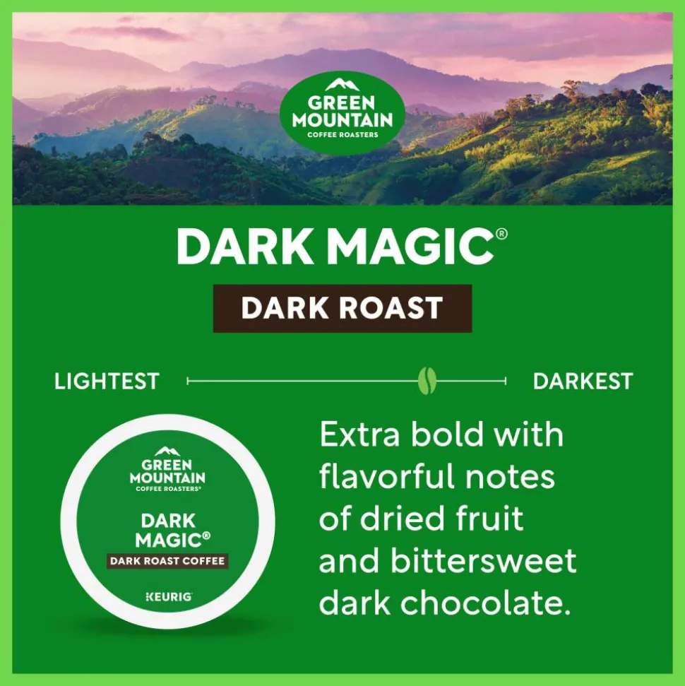 Green Mountain Coffee Roasters Dark Magic Keurig Single-Serve K-Cup Pods, Dark Roast Coffee 70 Count