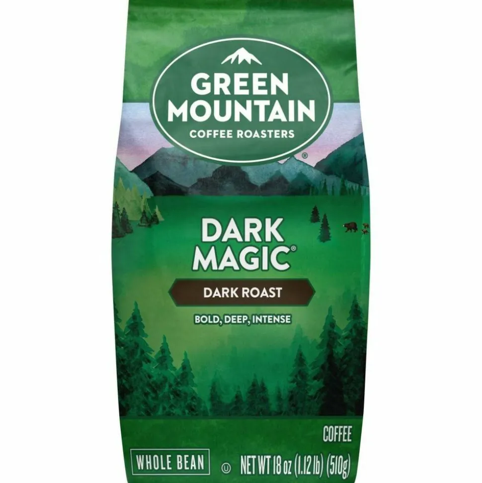 Green Mountain Coffee Whole Bean Coffee, Dark Roast, Dark Magic, 18 Oz Per Bag