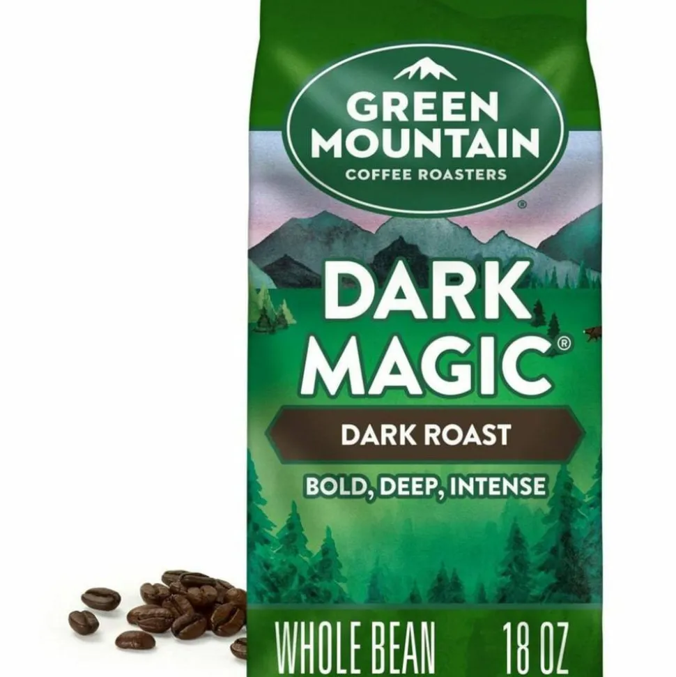 Green Mountain Coffee Whole Bean Coffee, Dark Roast, Dark Magic, 18 Oz Per Bag
