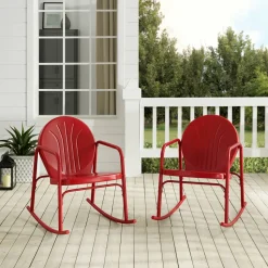 Griffith 2Pc Outdoor Metal Rocking Chair Set