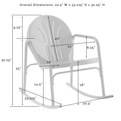 Griffith 2Pc Outdoor Metal Rocking Chair Set