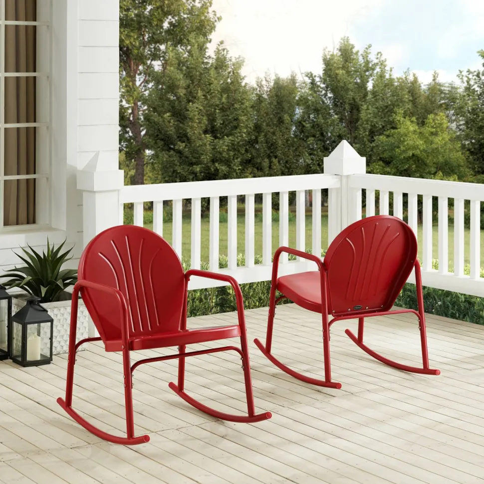 Griffith 2Pc Outdoor Metal Rocking Chair Set