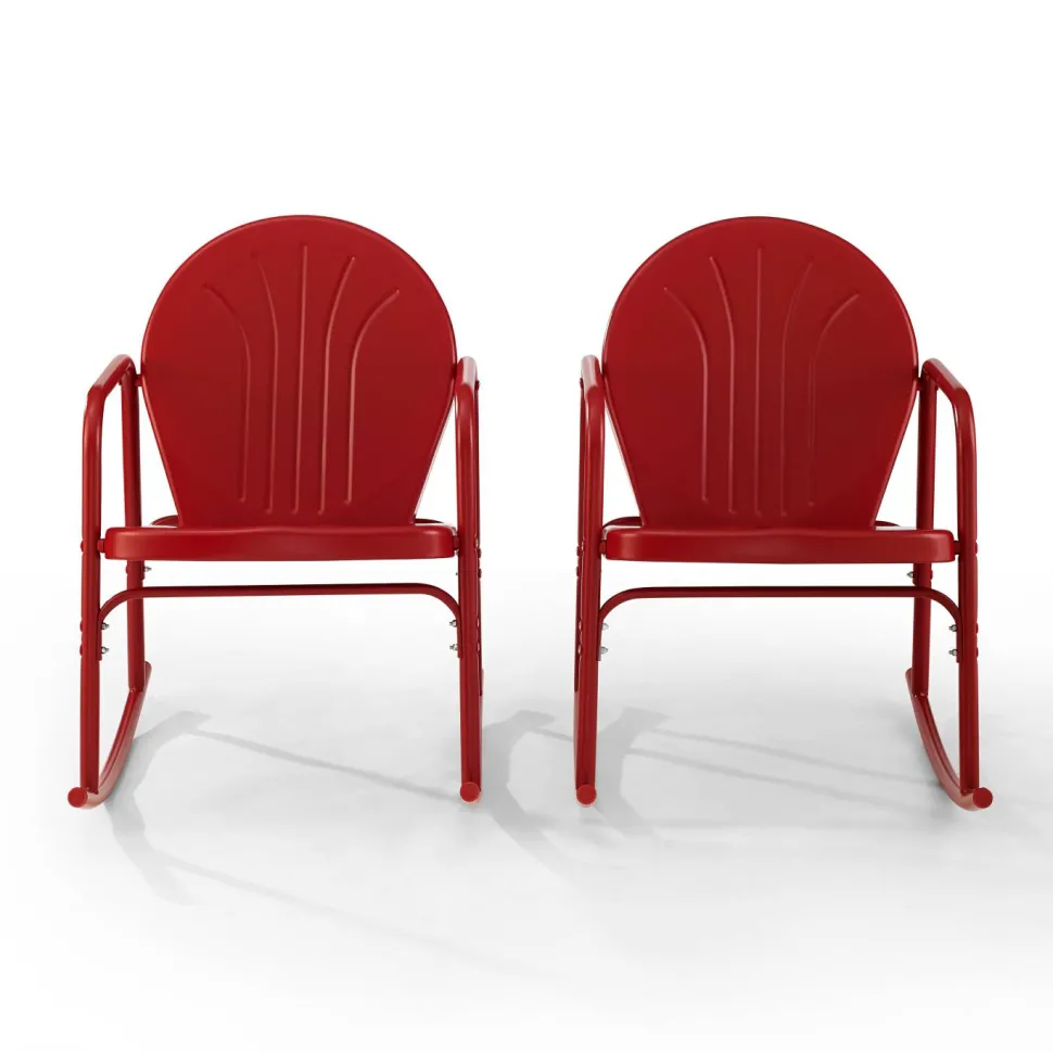 Griffith 2Pc Outdoor Metal Rocking Chair Set