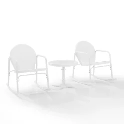 Griffith 3Pc Outdoor Metal Rocking Chair Set