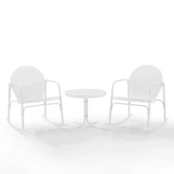 Griffith 3Pc Outdoor Metal Rocking Chair Set
