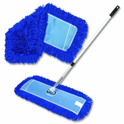 Gritt Commercial All-In-One Microfiber Dust Mop Set with Telescopic Handle, 60 x 5, Blue Microfiber Head, 72