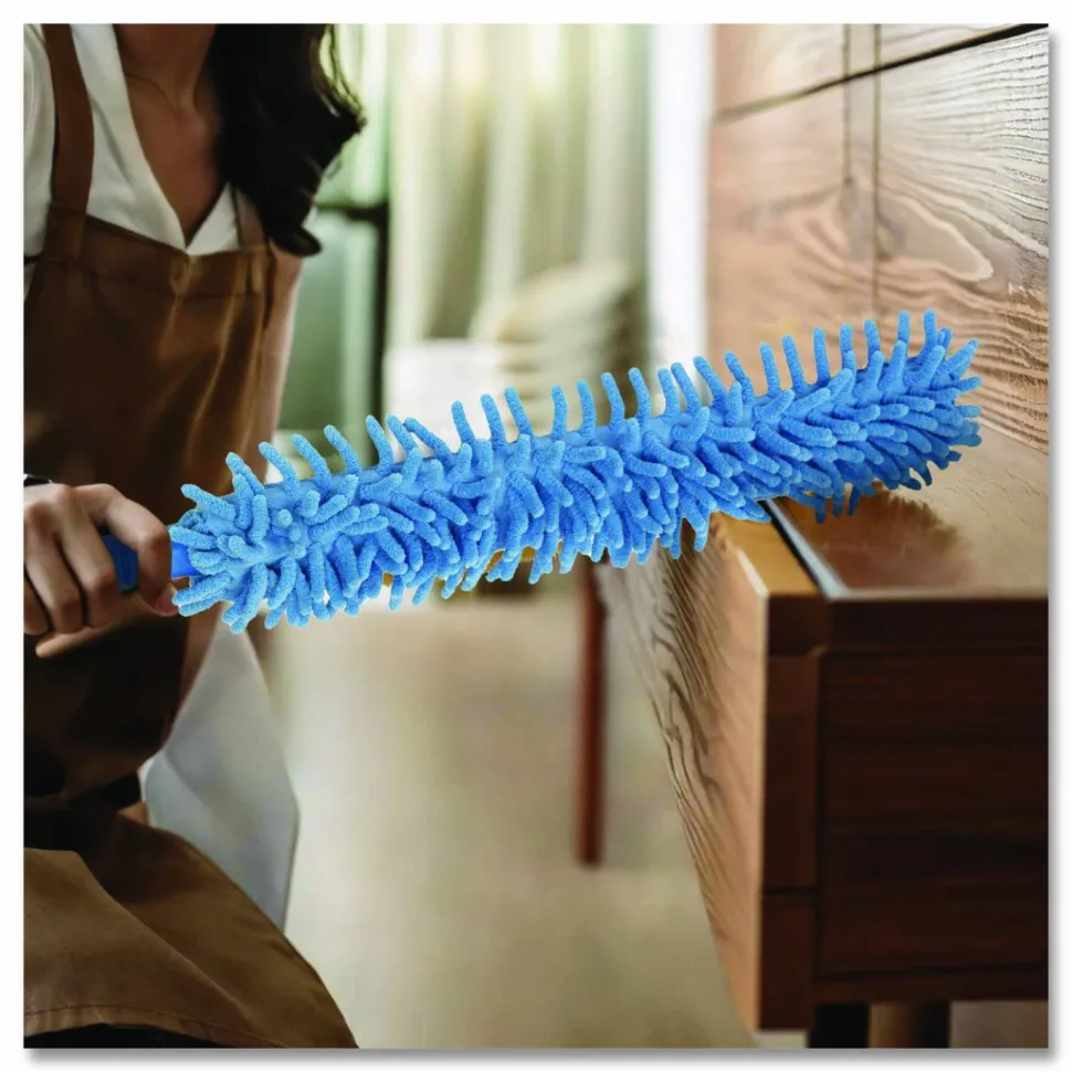 Gritt Commercial Flexible Wand Duster with Microfiber and Chenille Sleeve, 22" Length, 2/Pack