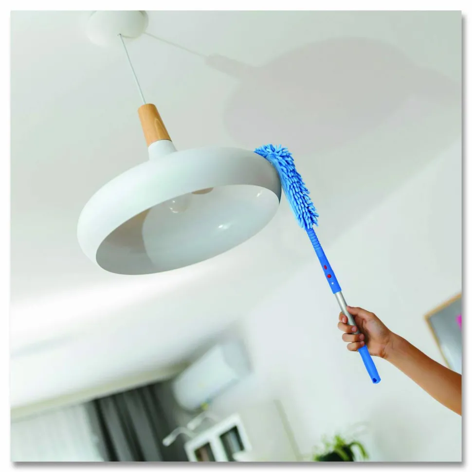 Gritt Commercial Flexible Wand Duster with Microfiber and Chenille Sleeve and 20" Pole, 3/Kit