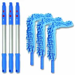 Gritt Commercial Flexible Wand Duster with Microfiber and Chenille Sleeve and 20