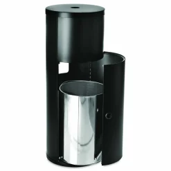 Gritt Commercial Floor Stand Wet Wipe Dispenser Station with 7 Gallon Built-In Trash Can, 13.1 x 13.1 x 36, Black
