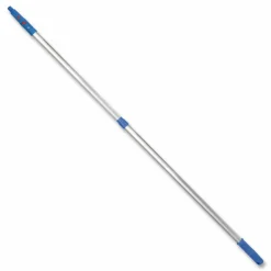 Gritt Commercial 6 ft Telescopic Aluminum Extension Pole with Click/Lock Adapter Cone, 3.5 ft to 6 ft, Blue/Silver, 2/Pack