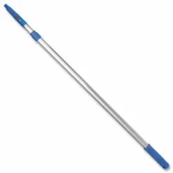 Gritt Commercial 6 ft Telescopic Aluminum Extension Pole with Click/Lock Adapter Cone, 3.5 ft to 6 ft, Blue/Silver, 3/Pack