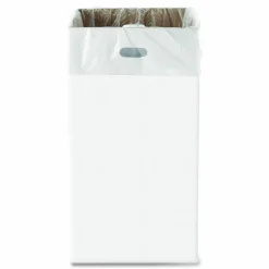 Gritt Commercial 40 Gallon Corrugated Cardboard Trash Can and Recycling Container, White, 10/Carton
