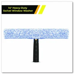 Gritt Commercial Heavy-Duty Swivel Window Washer, 14" Wide Blade, 2/Pack