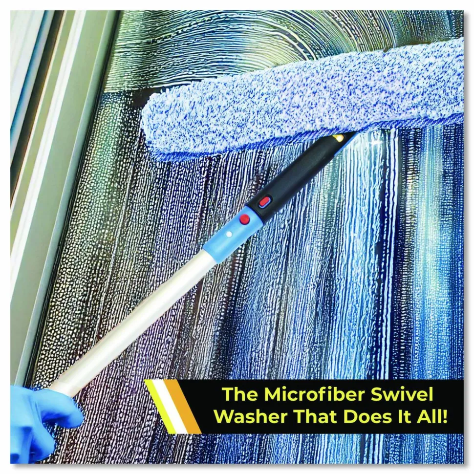 Gritt Commercial Heavy-Duty Swivel Window Washer, 18" Wide Blade