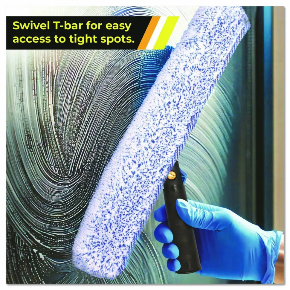 Gritt Commercial Heavy-Duty Swivel Window Washer, 14" Wide Blade, 12/Carton