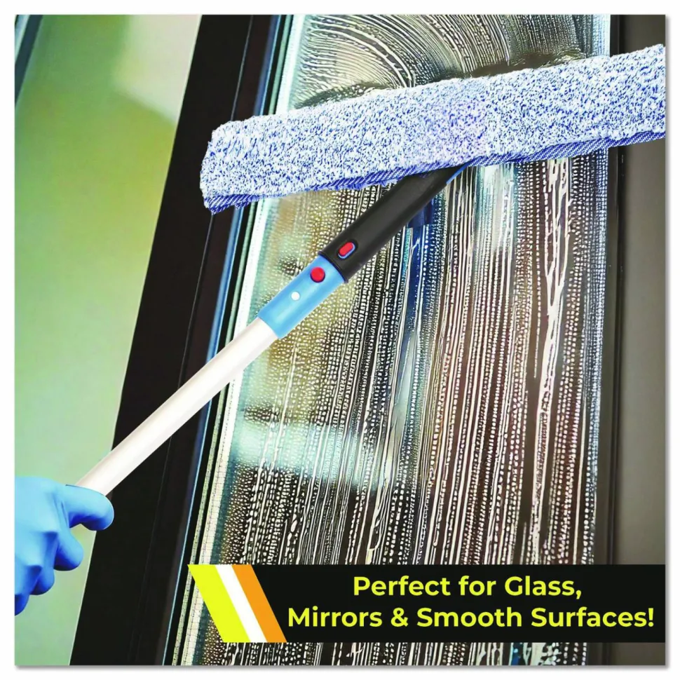 Gritt Commercial Heavy-Duty Swivel Window Washer, 14" Wide Blade, 12/Carton