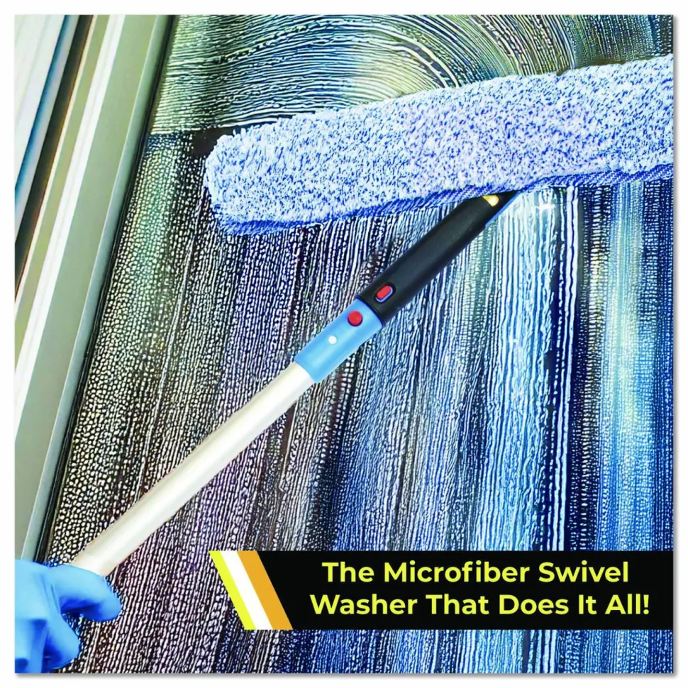 Gritt Commercial Heavy-Duty Swivel Window Washer, 18" Wide Blade, 12/Carton