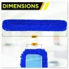 Gritt Commercial Microfiber Looped Dust Mop Pad Head, 60 x 5, Blue, 6/Pack