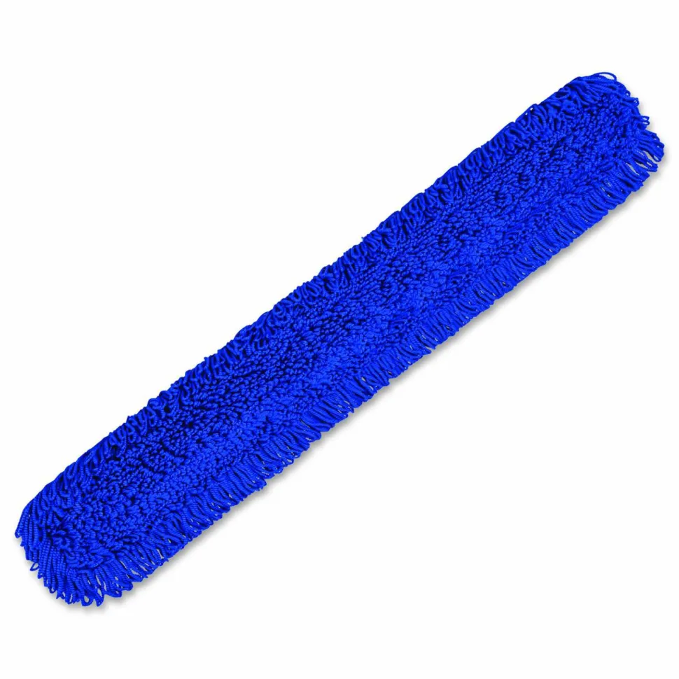 Gritt Commercial Microfiber Looped Dust Mop Pad Head, 60 x 5, Blue, 6/Pack