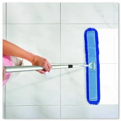 Gritt Commercial Microfiber Looped Dust Mop Pad Head, 60 x 5, Blue, 6/Pack